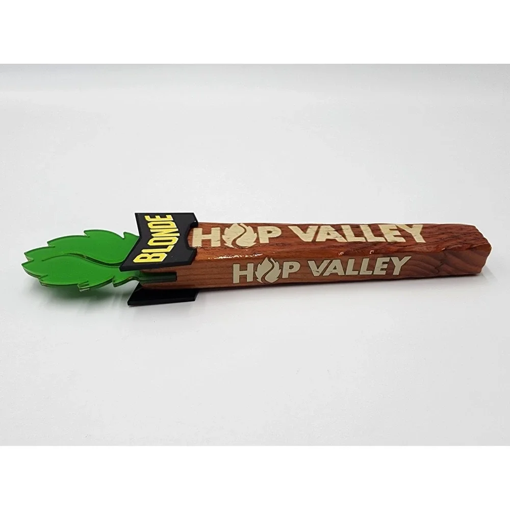 HOPTOBER FEST MARZEN‎ LAGER BEER BAR TAP HANDLE HOP VALLEY WOOD LOOK
